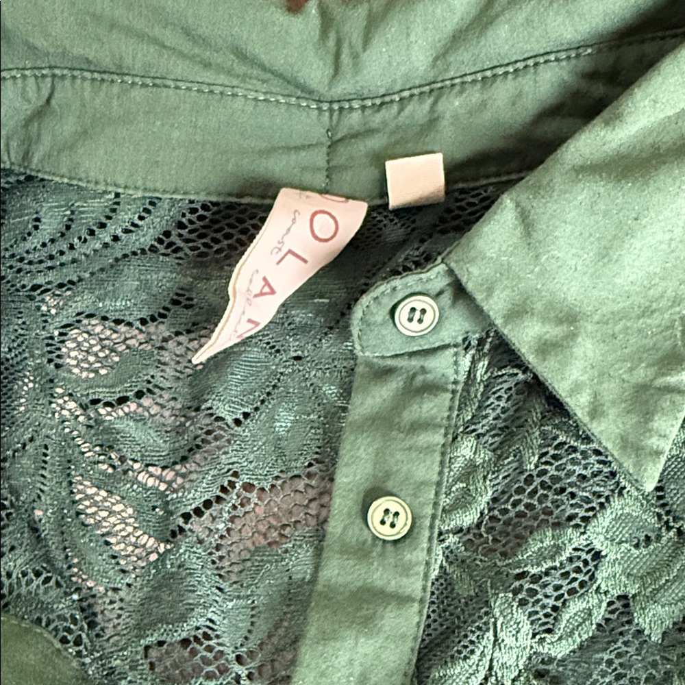 Dolan Emerald Green Lace Blouse - Picture 4 of 9